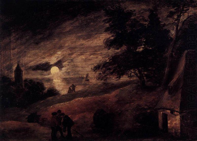Adriaen Brouwer Dune Landscape by Moonlight china oil painting image